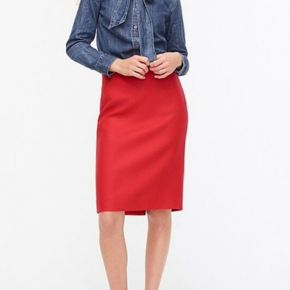 J.CREW No. 2 Lightweight Stretch Wool Pencil Skirt
